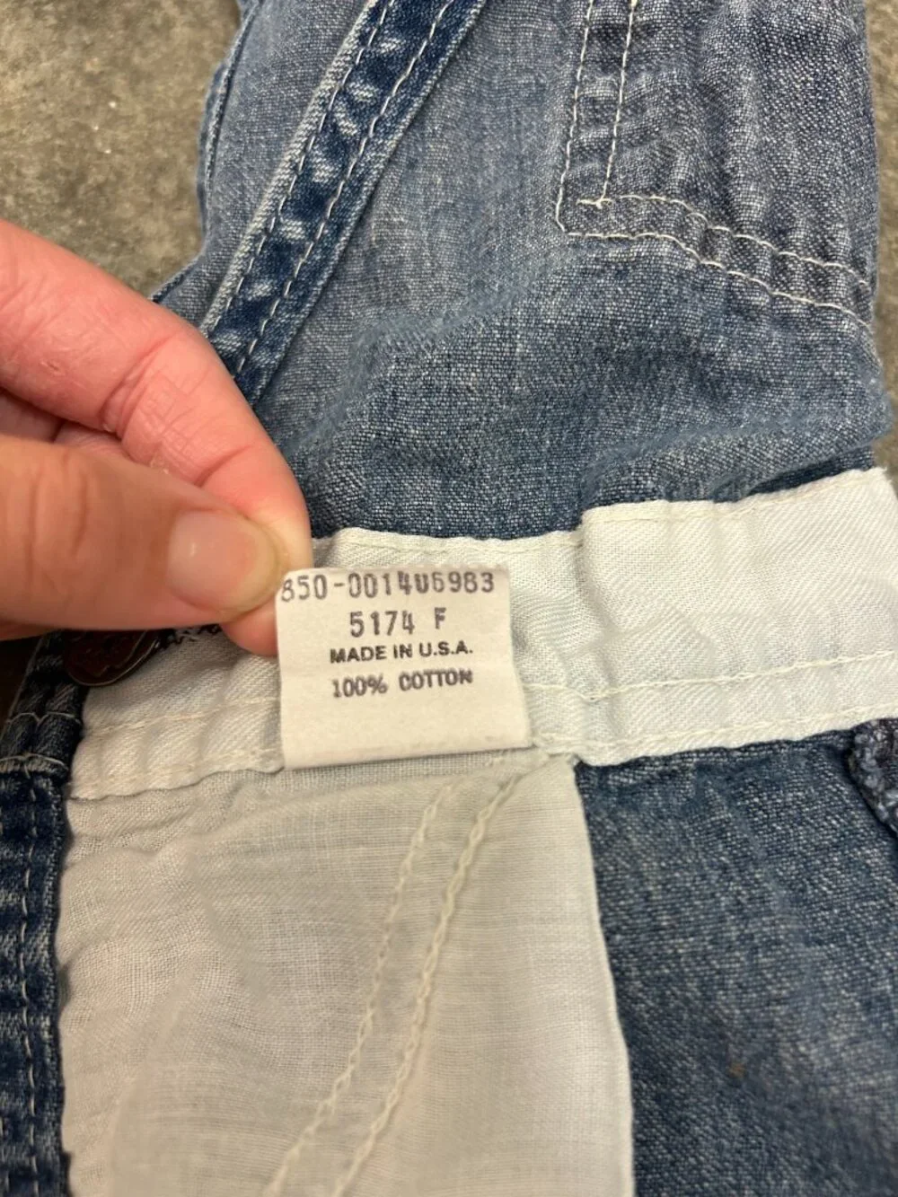 Vintage OshKosh B'Gosh Denim Overalls 12M Made in USA Baby Vestbak